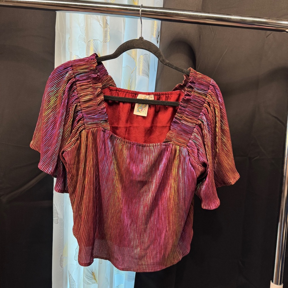 QUEEN OF SPARKLES Multicolor Pleated Blouse